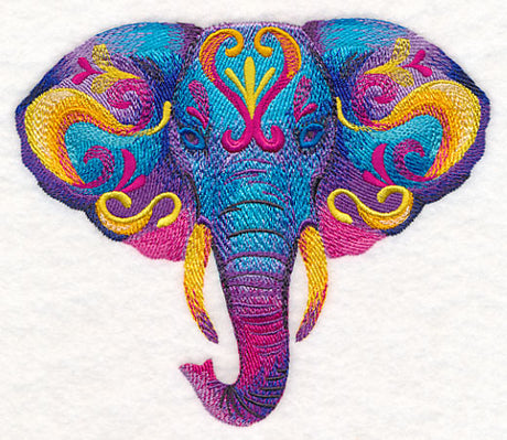 Vibrant Elephant in Watercolor