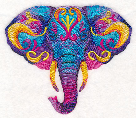 Vibrant Elephant in Watercolor
