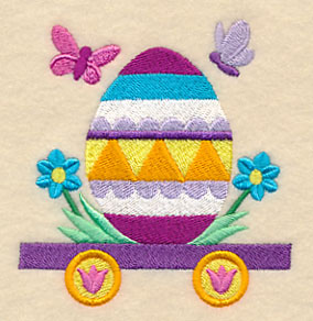 Easter Train - Striped Egg
