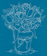 Spring Bucket of Blooms (Vintage)