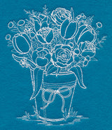 Spring Bucket of Blooms (Vintage)