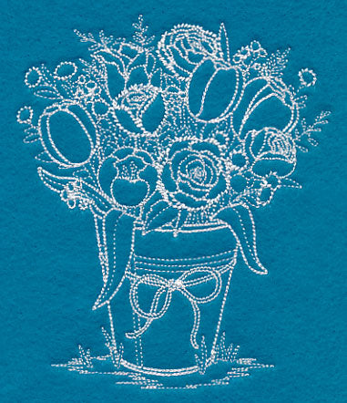 Spring Bucket of Blooms (Vintage)