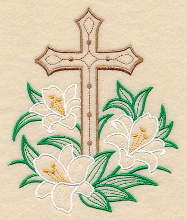 Easter Cross and Lilies