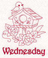 Wednesday Birdhouse (Redwork)