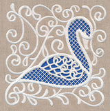 Swan Beauty Square (Cutwork)