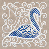 Swan Beauty Square (Cutwork)