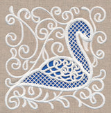 Swan Beauty Square (Cutwork)