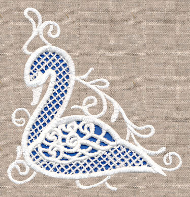 Swan Beauty Corner (Cutwork)