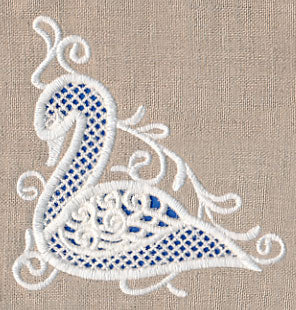 Swan Beauty Corner (Cutwork)