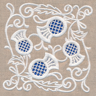 Thistle Beauty Square (Cutwork)