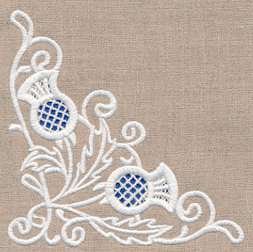 Thistle Beauty Corner (Cutwork)