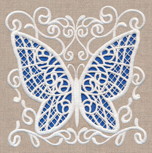 Butterfly Wonder Square (Cutwork)