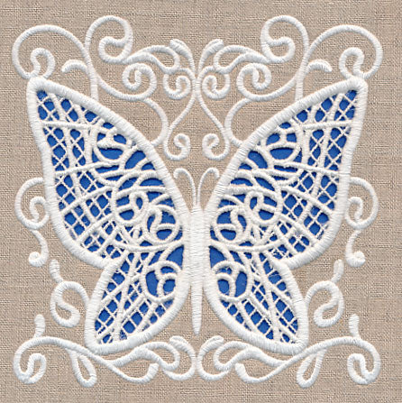 Butterfly Wonder Square (Cutwork)