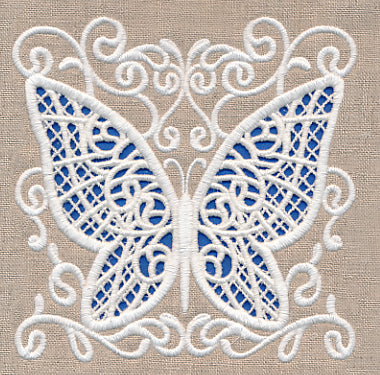 Butterfly Wonder Square (Cutwork)