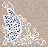 Butterfly Wonder Corner (Cutwork)