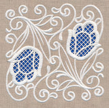 Tulip Beauty Square (Cutwork)