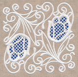 Tulip Beauty Square (Cutwork)