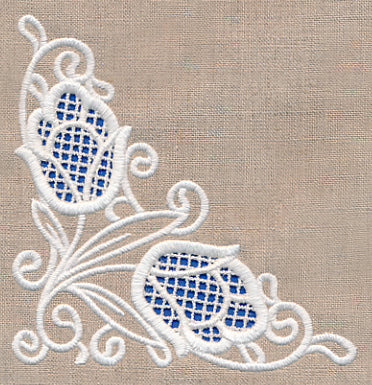 Tulip Beauty Corner (Cutwork)