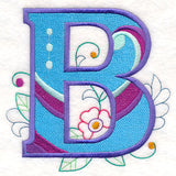 Vintage Flower Fade Letter B - 6 Inch
