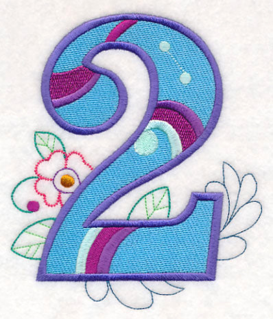 Vintage Flower Fade Number 2 - 6 Inch