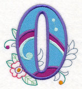 Vintage Flower Fade Number 0 - 6 Inch