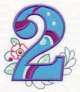 Vintage Flower Fade Number 2 - 6 Inch