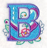 Vintage Flower Fade Letter B - 6 Inch