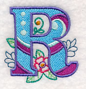 Vintage Flower Fade Letter R - 6 Inch