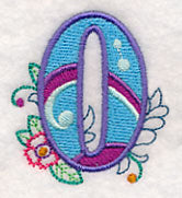 Vintage Flower Fade Number 0 - 6 Inch