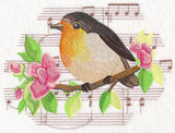 Songbird European Robin in Watercolor