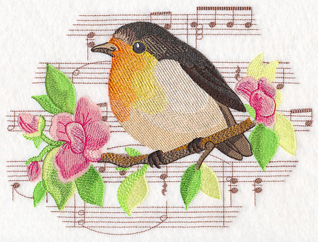 Songbird European Robin in Watercolor