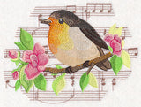 Songbird European Robin in Watercolor