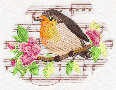 Songbird European Robin in Watercolor