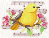 Songbird Yellow Warbler in Watercolor