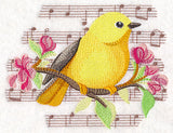 Songbird Yellow Warbler in Watercolor