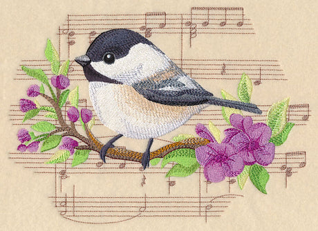 Songbird Chickadee in Watercolor