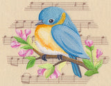 Songbird Bluebird in Watercolor