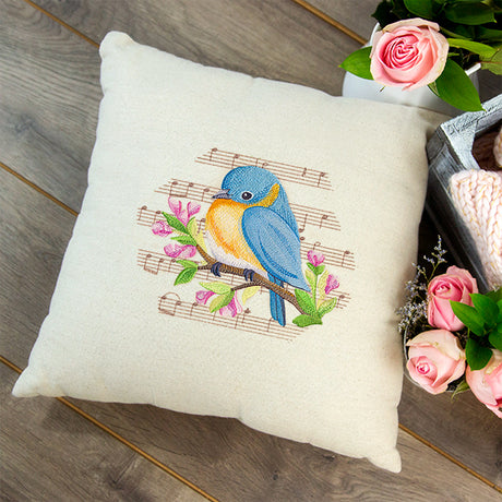 Songbird Bluebird in Watercolor