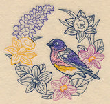 Colors of Spring Bluebird Wreath