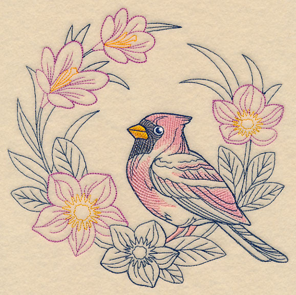 Colors of Spring Cardinal Wreath