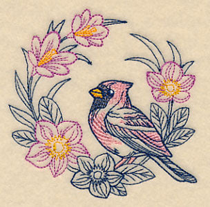 Colors of Spring Cardinal Wreath