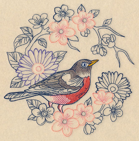 Colors of Spring Robin Wreath