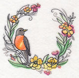 Robin Wreath in Watercolor