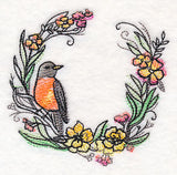 Robin Wreath in Watercolor