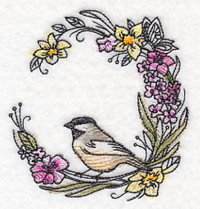 Chickadee Wreath in Watercolor