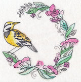 Meadowlark Wreath in Watercolor