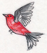 Scarlet Tanager in Watercolor