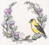 Goldfinch Wreath in Watercolor