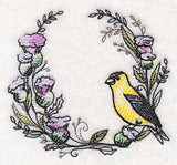 Goldfinch Wreath in Watercolor