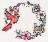 Cardinal Wreath in Watercolor